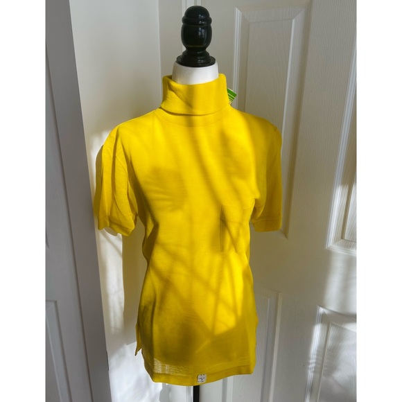60s/70s Regent Knit NWT Turtleneck Tee in Mustard Yellow by Regent Knit - Picture 1 of 9